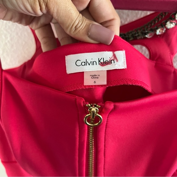 CALVIN KLEIN Pink Gold Sheath Dress - Picture 3 of 4